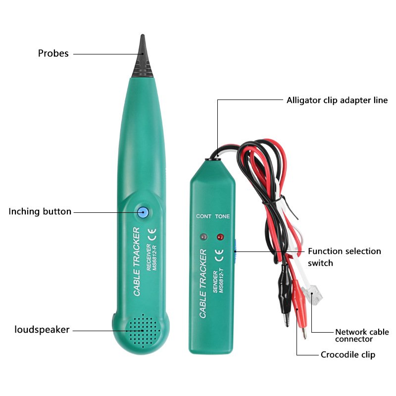 MS6812 Cable Tracker Tester Network Cable Testing Line Checker Line Patrol Instrument Line Finder Without Batteries