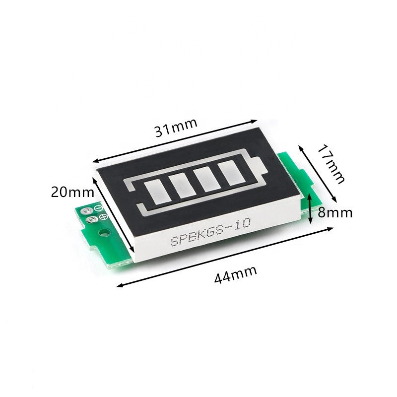 Li-ion Capacity Tester Vehicle Tester Three Strings LED Blue Green Display Indicator Board 1-8S Lithium Battery Display Module