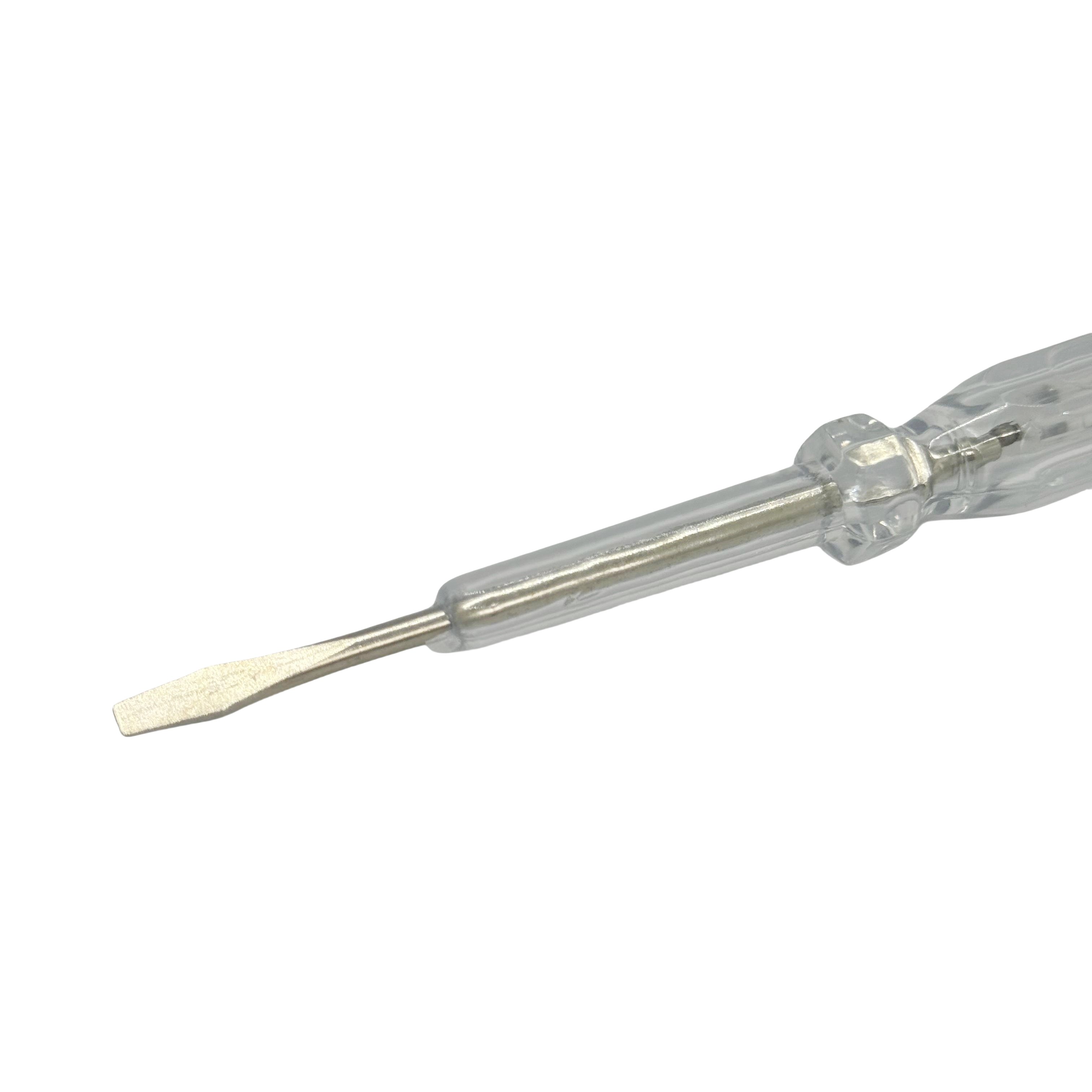 Factory stock supply transparent electrical insulation plastic electric sensor pen screwdriver type electric test pen