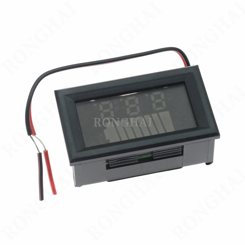 DC 12V-60V 72V 84V Digital Red Lead Acid Battery Capacity Indicator Lead-acid Battery Charge Level LED Voltmeter Tester Meter