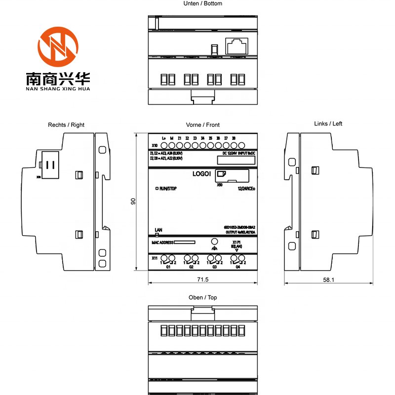 New Original 6ED1052-2MD08-0BA2 LOGO! 8.4 12/24RCEO Host Logic Module PLC Programmable Controller