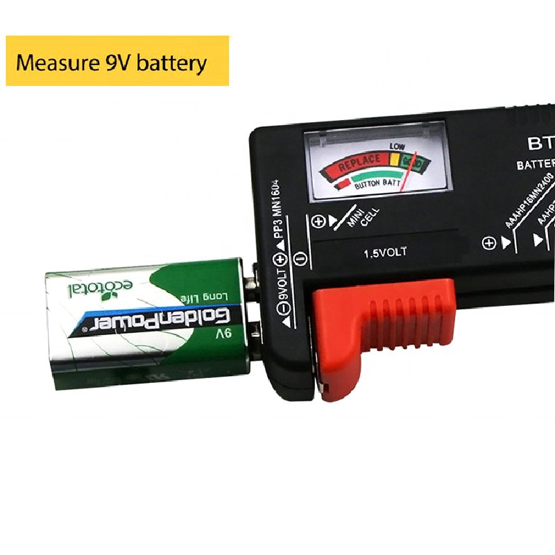 Battery Tester Universal Battery Checker Small Battery Testers for AAA AA C D 9V 1.5V Button Cell Model BT-168