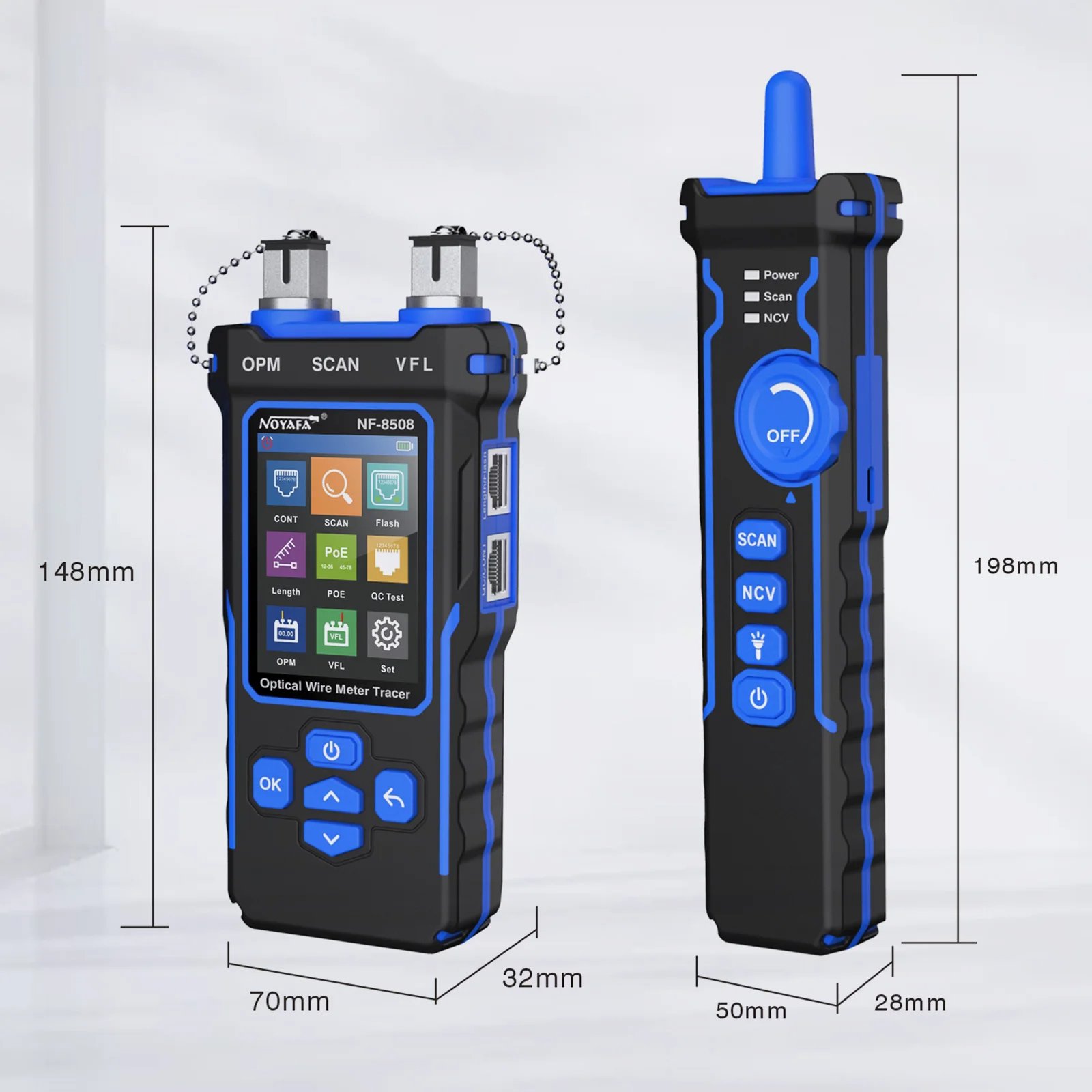 ZHEFFAN NF-8508 Optical Network Cable Tester NOYAFA NF-8508 Length Line Meter Fiber Red Light Power Meter Network Line Finder
