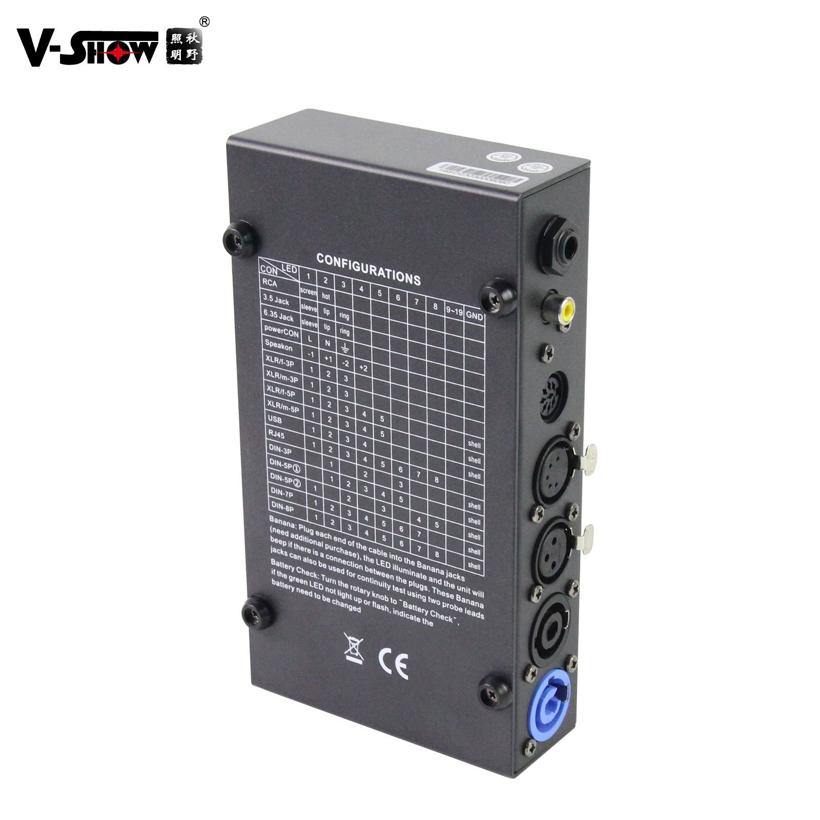 VSHOW CT04 Accuracy Pro USB(A-B) Rj45 Network Cable Tester With Multi Function Test Cables