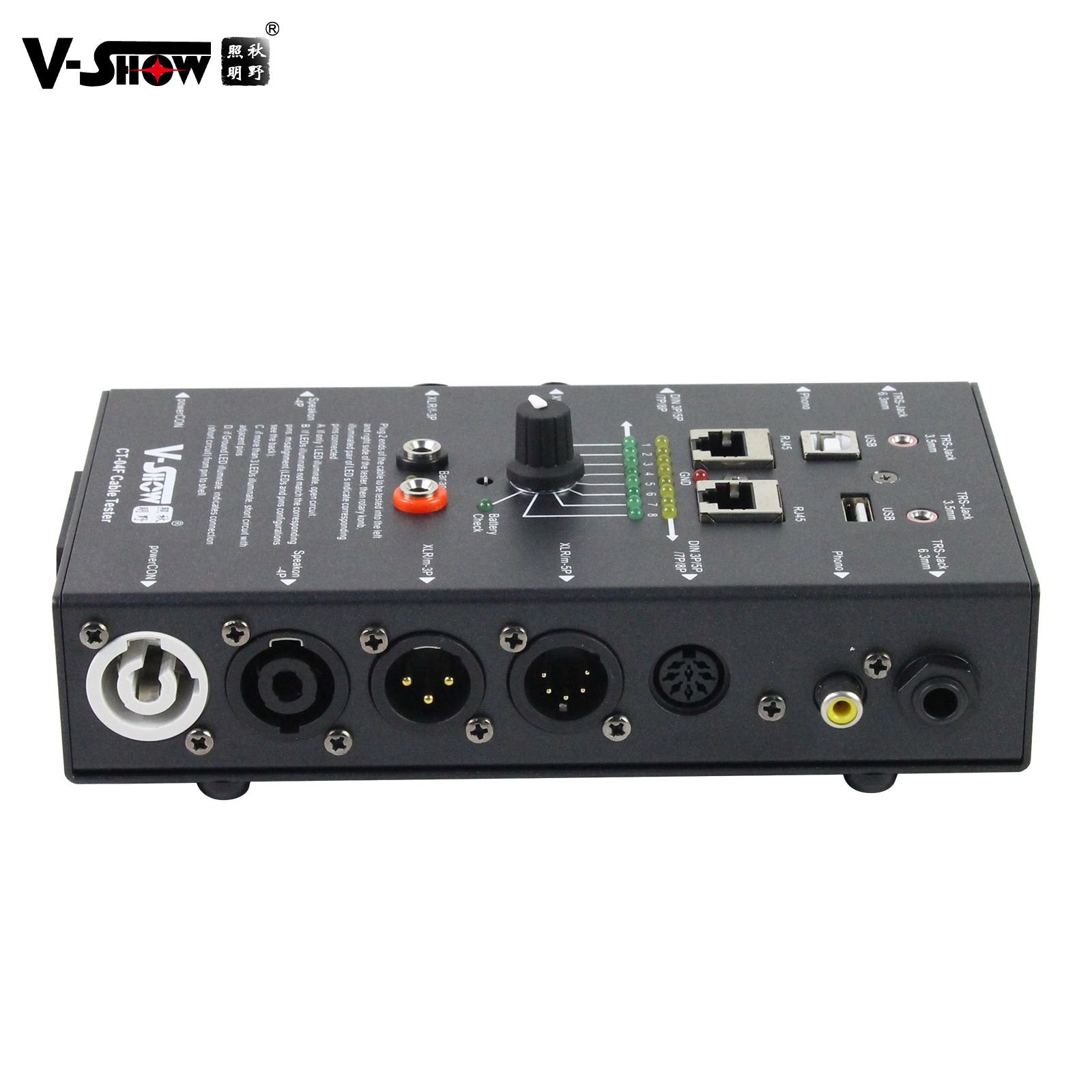 VSHOW CT04 Accuracy Pro USB(A-B) Rj45 Network Cable Tester With Multi Function Test Cables