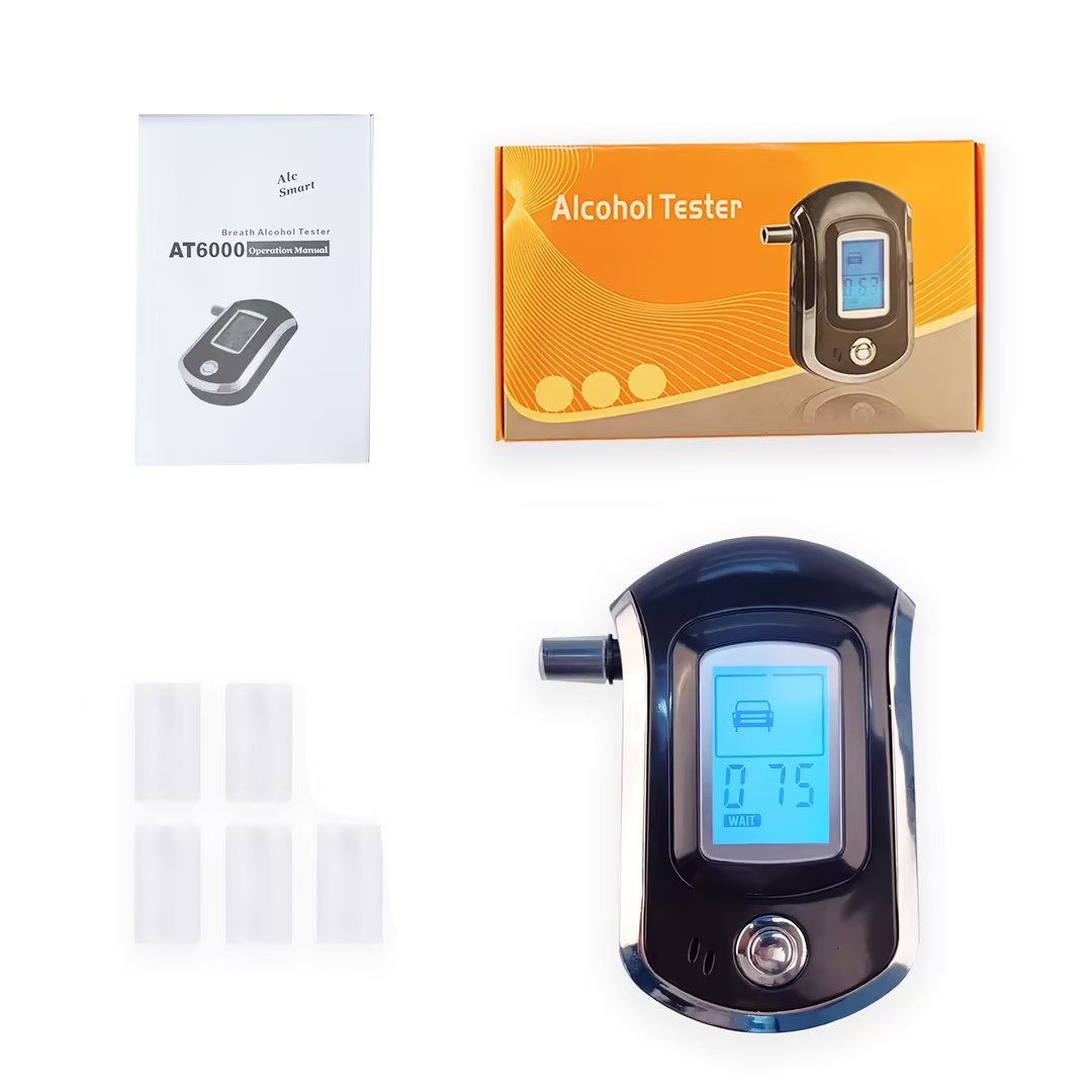 High Quality AT6000 Semiconductor Sensor Mini Portable Alcohol Tester breath analyzer