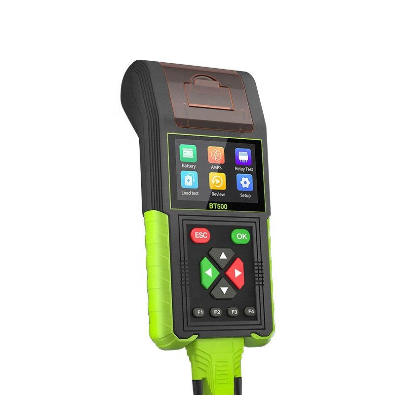 TopDiag BT500 12V/24V Universal Car Battery Tester Printer Digital Alternator Tester Car Diagnostic Tool Battery Tester Analyzer