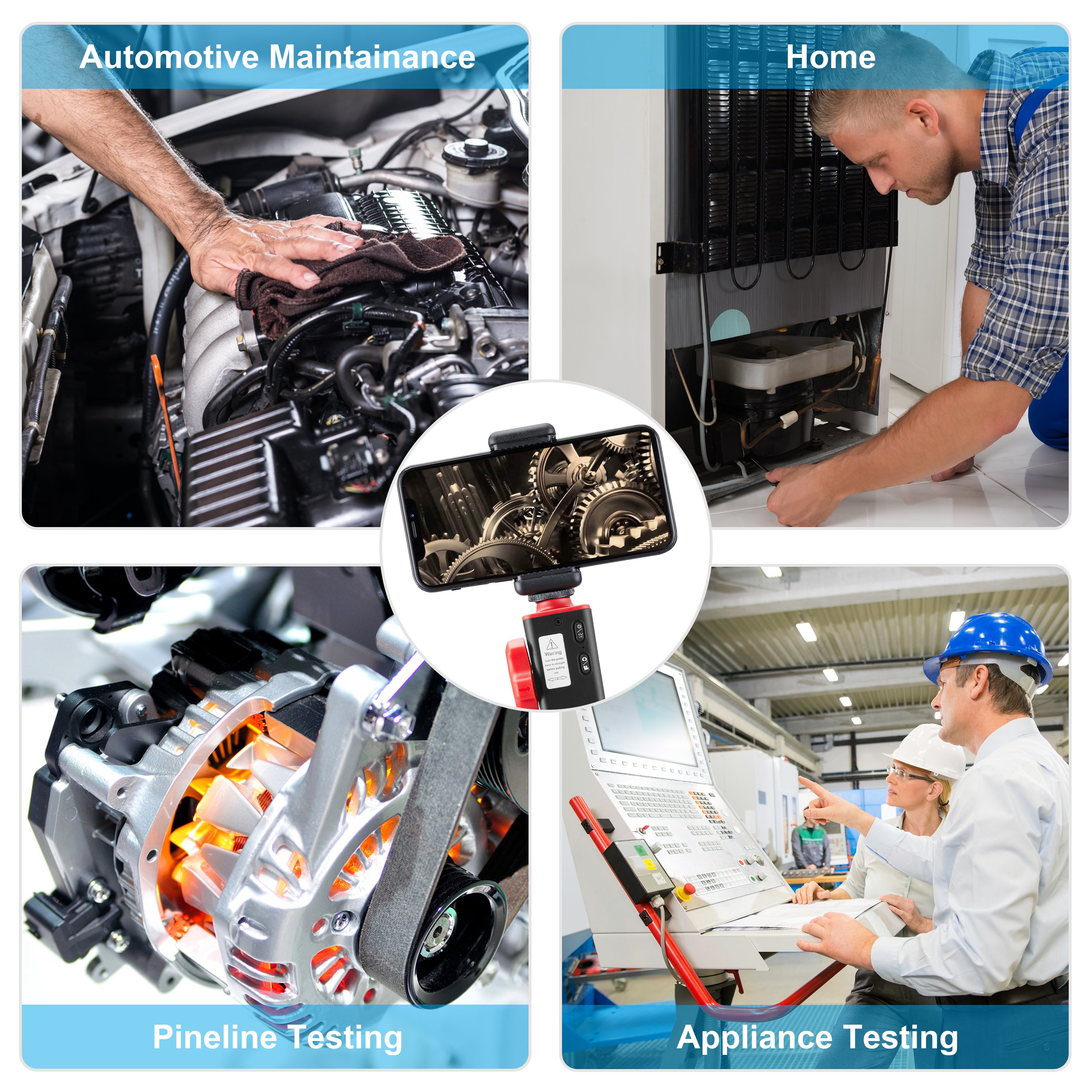 Inspection Camera For Pipes 360 Degres, Diagnostic Tools, Handheld Thermal Imagers And Industrial Endoscopes