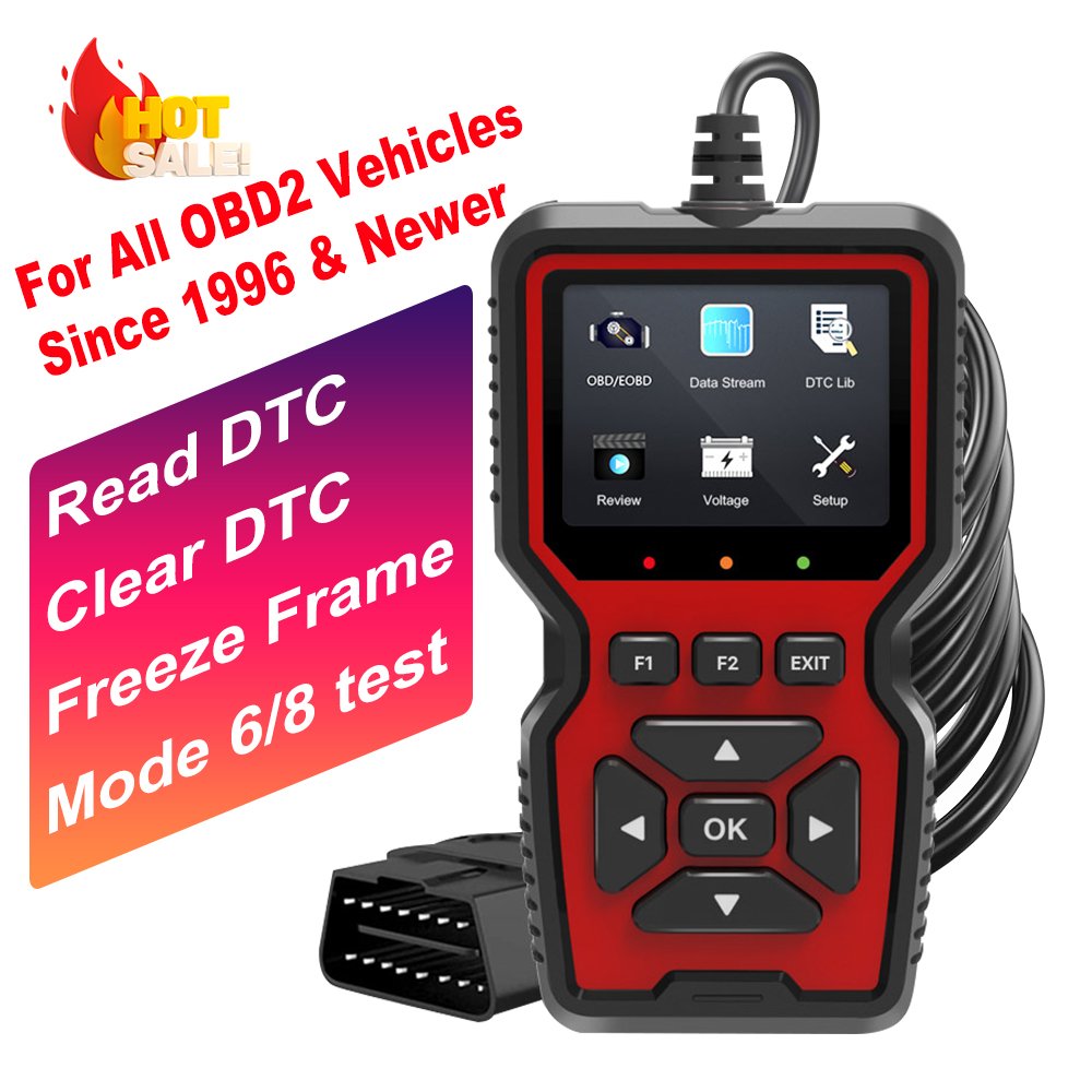 Hot Sale V519 handhold OBD 2 code reader Read Erase Codes Vehicle Troubleshooting Equipment Enhanced OBD-II Scanner For All Cars