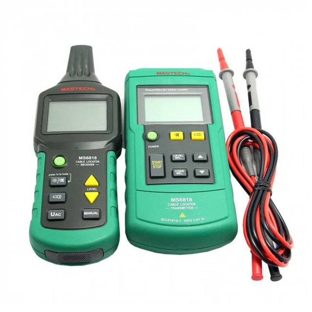 MASTECH MS6818 Digital Wire and Cable Fault Locator Metal Pipe Locator Detector Tester Meter AC/DC 12~400V