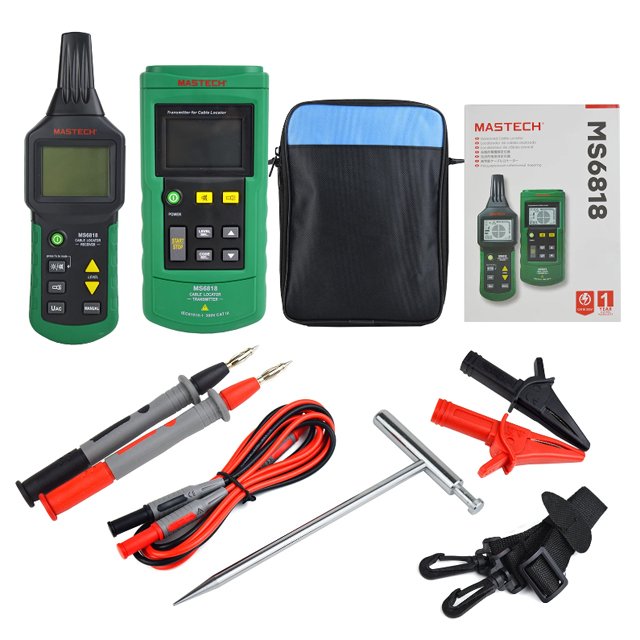 MASTECH MS6818 Digital Wire and Cable Fault Locator Metal Pipe Locator Detector Tester Meter AC/DC 12~400V