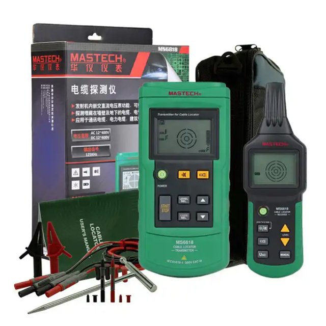 MASTECH MS6818 Digital Wire and Cable Fault Locator Metal Pipe Locator Detector Tester Meter AC/DC 12~400V