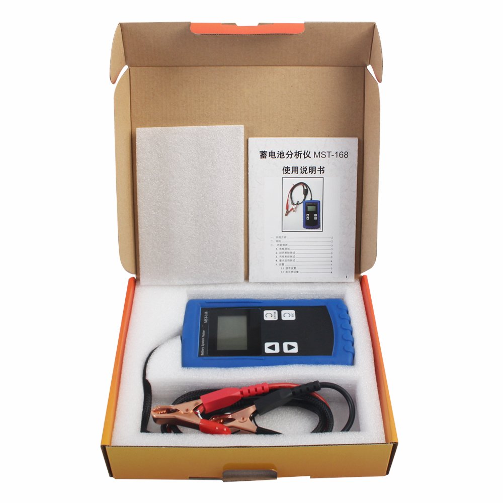 12V Digital Battery Tester For Cars For Motorcycles Lead Acid Battery Tester Capacity Resistance Analyzer(MST-168)