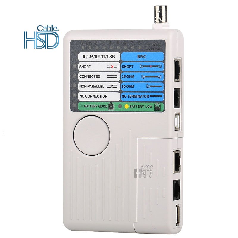 Professional Multi Function 4 In 1 Network Cable Tester RJ45/RJ11/USB/BNC LAN Cable Cat5 Cat6 Wire remote cable tester