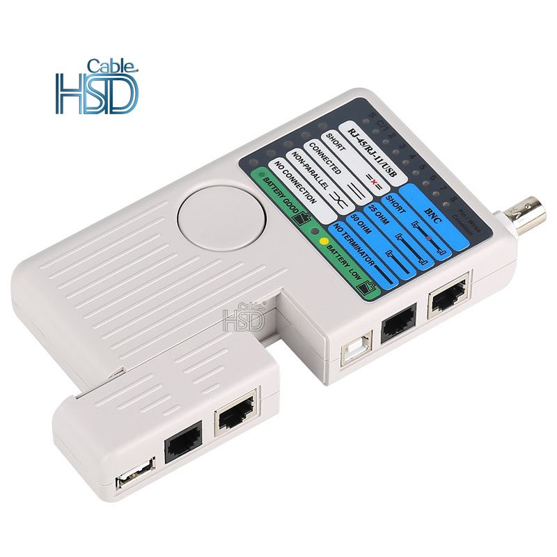 Professional Multi Function 4 In 1 Network Cable Tester RJ45/RJ11/USB/BNC LAN Cable Cat5 Cat6 Wire remote cable tester