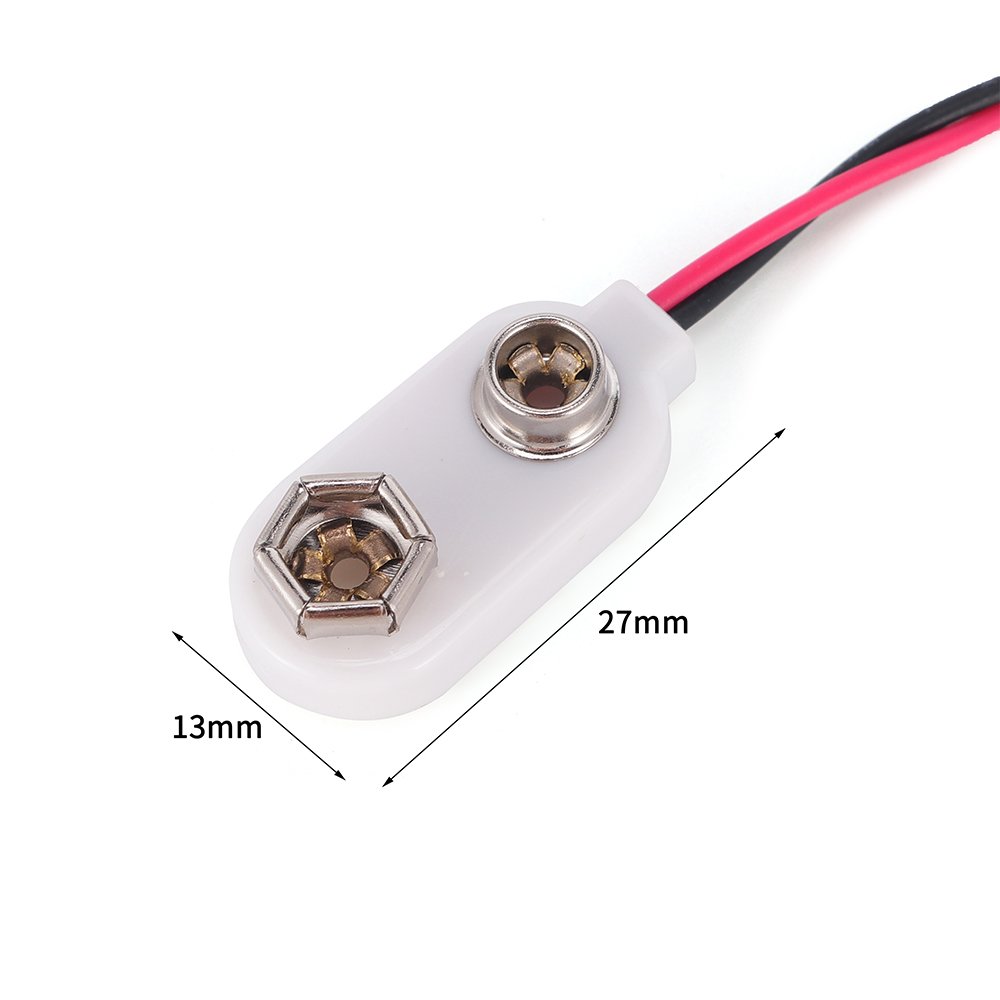 Security 9V Battery Terminal Clip With T-Shaped Hard Shell For Reliable Instrument Tester Connections