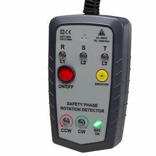 PHS-865 Three Phase Sequence Rotation Indicator Tester non contact 75 - 1000 VAC Checker Meter