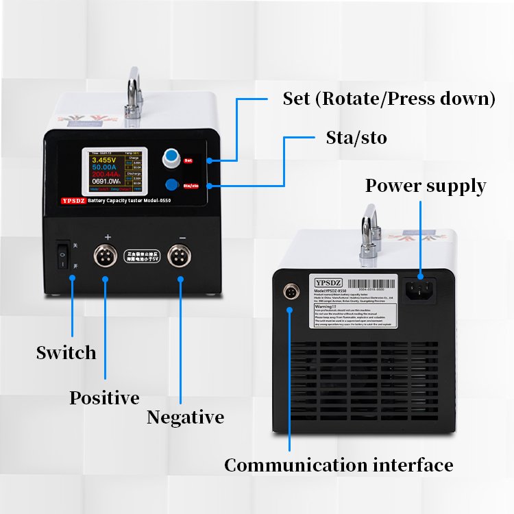 YPSDZ Single Channel Electronic Load Meter Color Screen Battery Capacity Tester