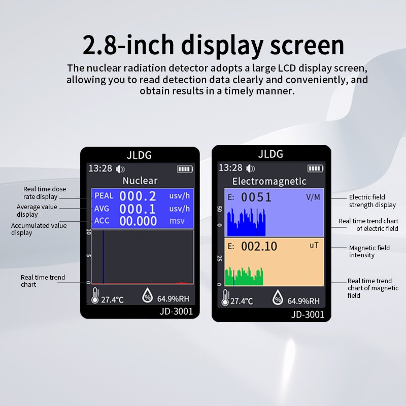 OEM ODM Selling JD3001 geiger counter radiation nuclear electromagnetic radiation tester