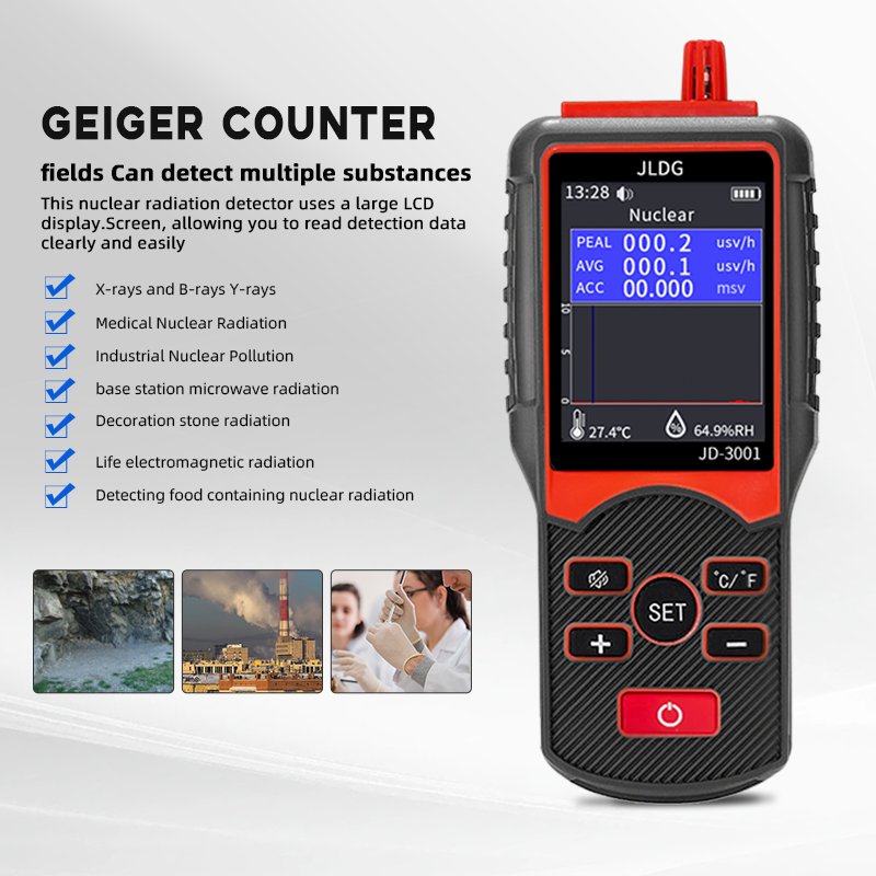 OEM ODM Selling JD3001 geiger counter radiation nuclear electromagnetic radiation tester