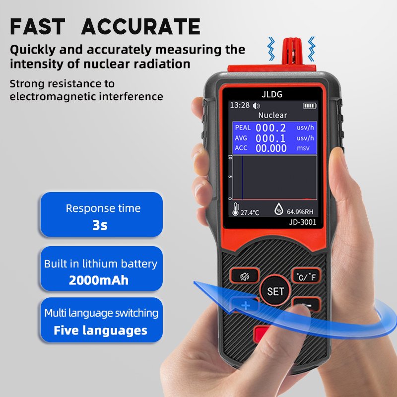 OEM ODM Selling JD3001 geiger counter radiation nuclear electromagnetic radiation tester