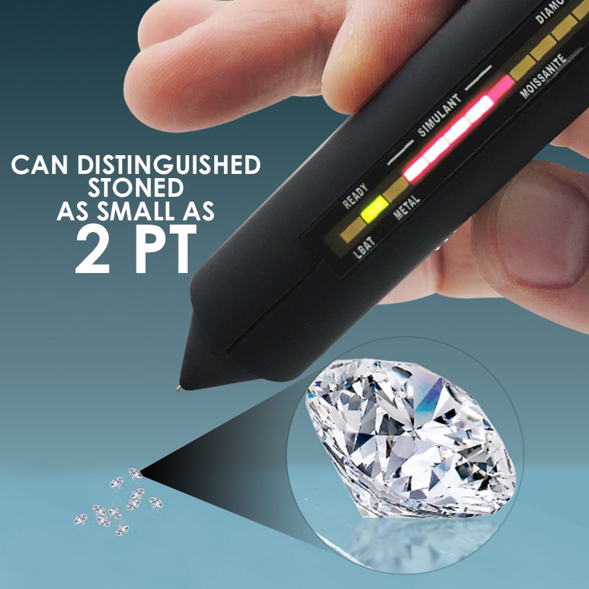 Diamond Moissanite Tester Gemstone 2pt Jewel Stone Combo Gem Test Jewelry Identifier Tool Equipment