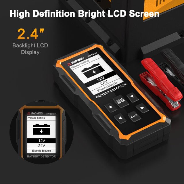 sndway digital battery tester lcd display 12v universal button battery tester volt capacity detector capacitance tools