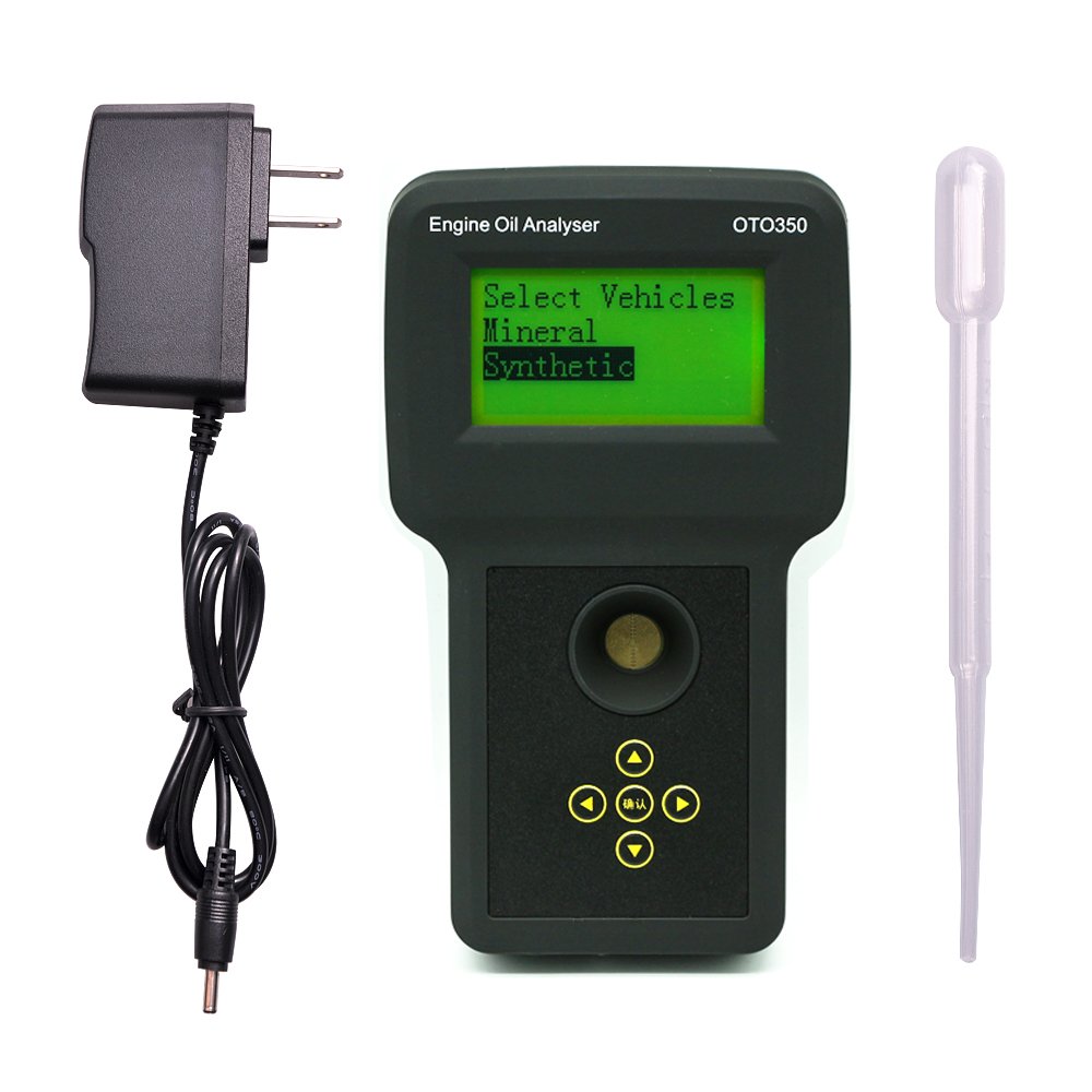 Engine Oil Tester OTO350 Oil Quality Detector ABS Engine Oil Analyzer LED Display Rechargeable for Diesel Gasoline Engine