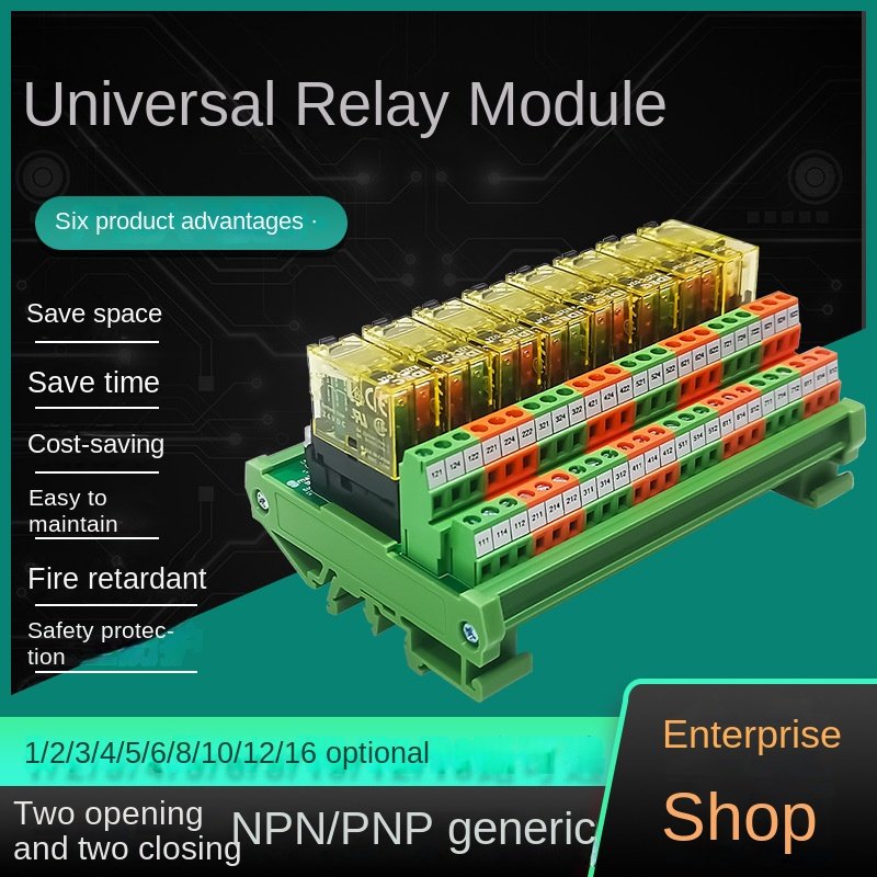 Shimaide 24V Amplifier Board with Four Relay Outputs Two Normally Open Two Normally Closed for PLC PAC & Dedicated Controllers