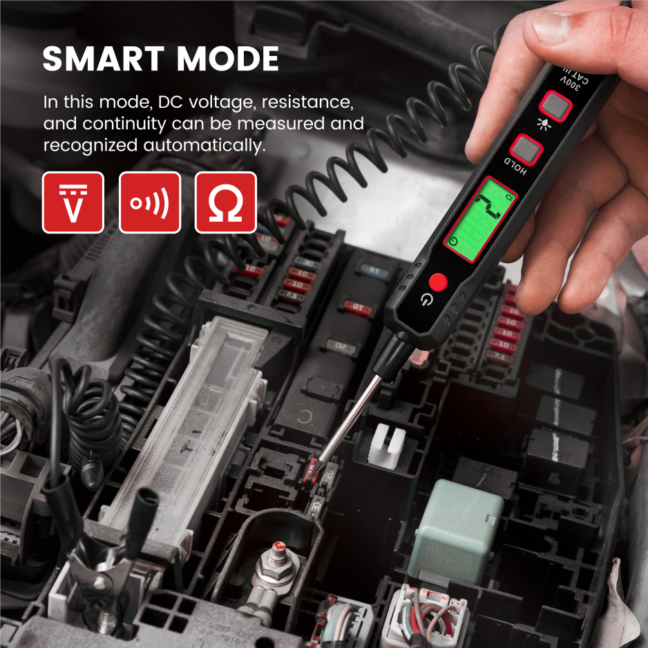 KAIWEETS Automobile Digital Display Voltage Test Pen LED Light Car Digital Circuit Tester Non-Contact Electric Voltage Test Pen