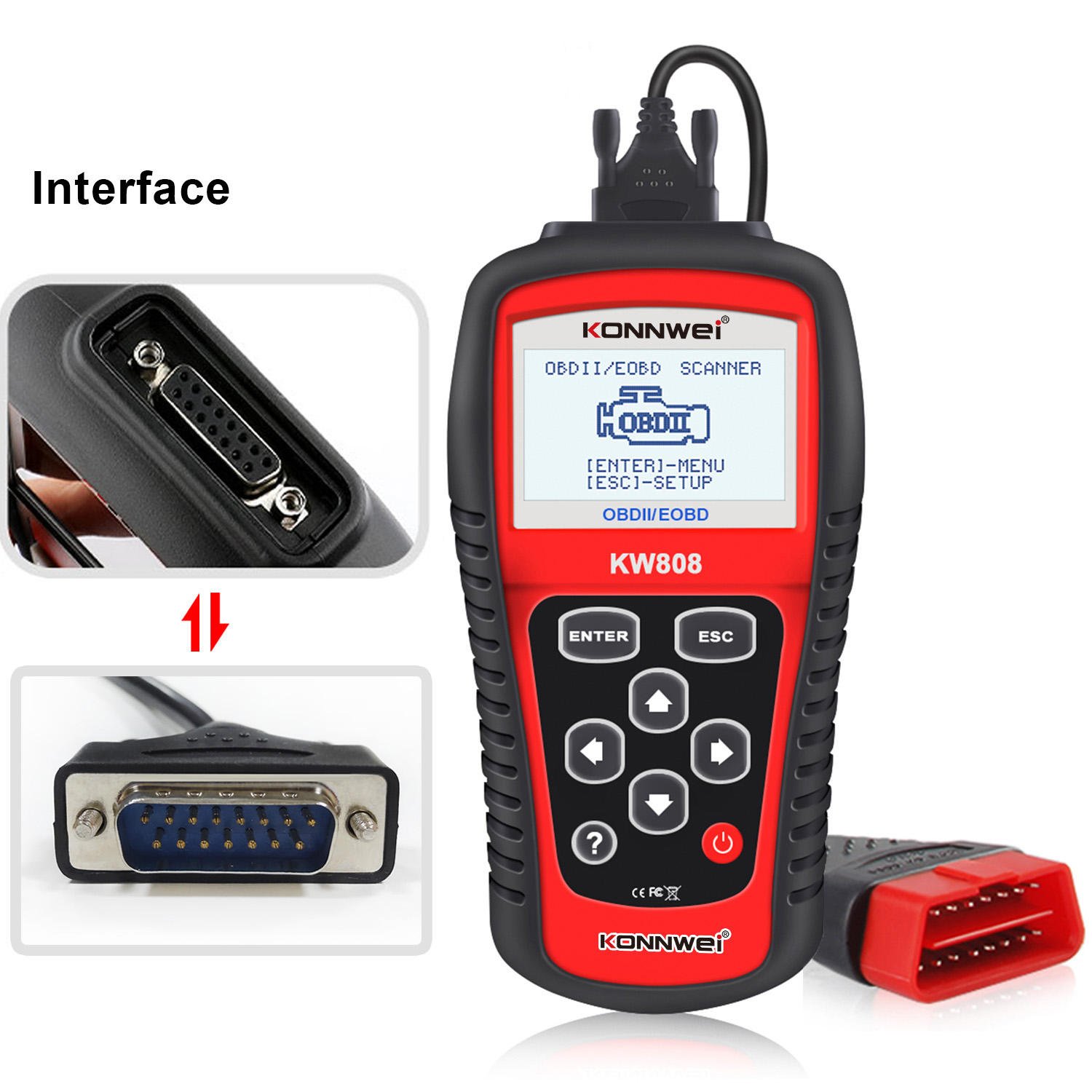 Konnwei Engine Analyzer KW808 diagnostic scan tool kw808 obdii/eobd code reader
