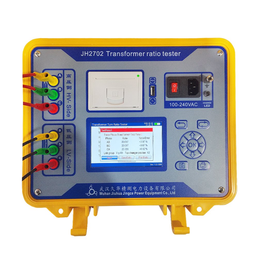Battery In Spanish/English/Russian Turns Ratio Tester Set Automatic TTR Ratio Group Tester Instrument for Transformer Test