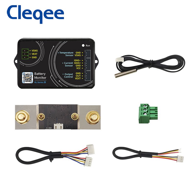Cleqee KL140F High-precision Bluetooth Coulomb Counter Lithium Battery Car Phosphate Capacity Detector for Motorhome 400A 120V