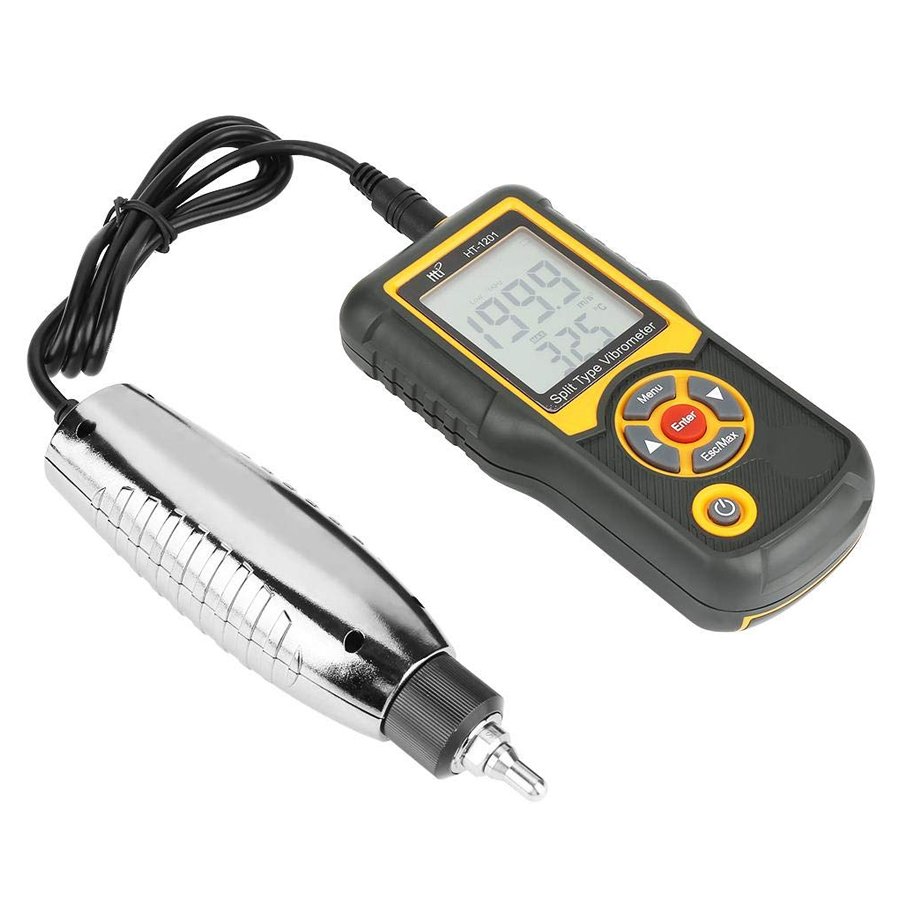 HT-1201 Digital Vibration Meter Vibrometer Acceleration Sensor Gauge Analyzer Tester