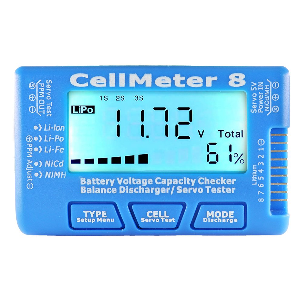 CellMeter7 Cellmeter8 RC CellMeter-7 Digital Battery Capacity Checker LiPo LiFe Li-ion Nicd NiMH Battery Voltage Tester