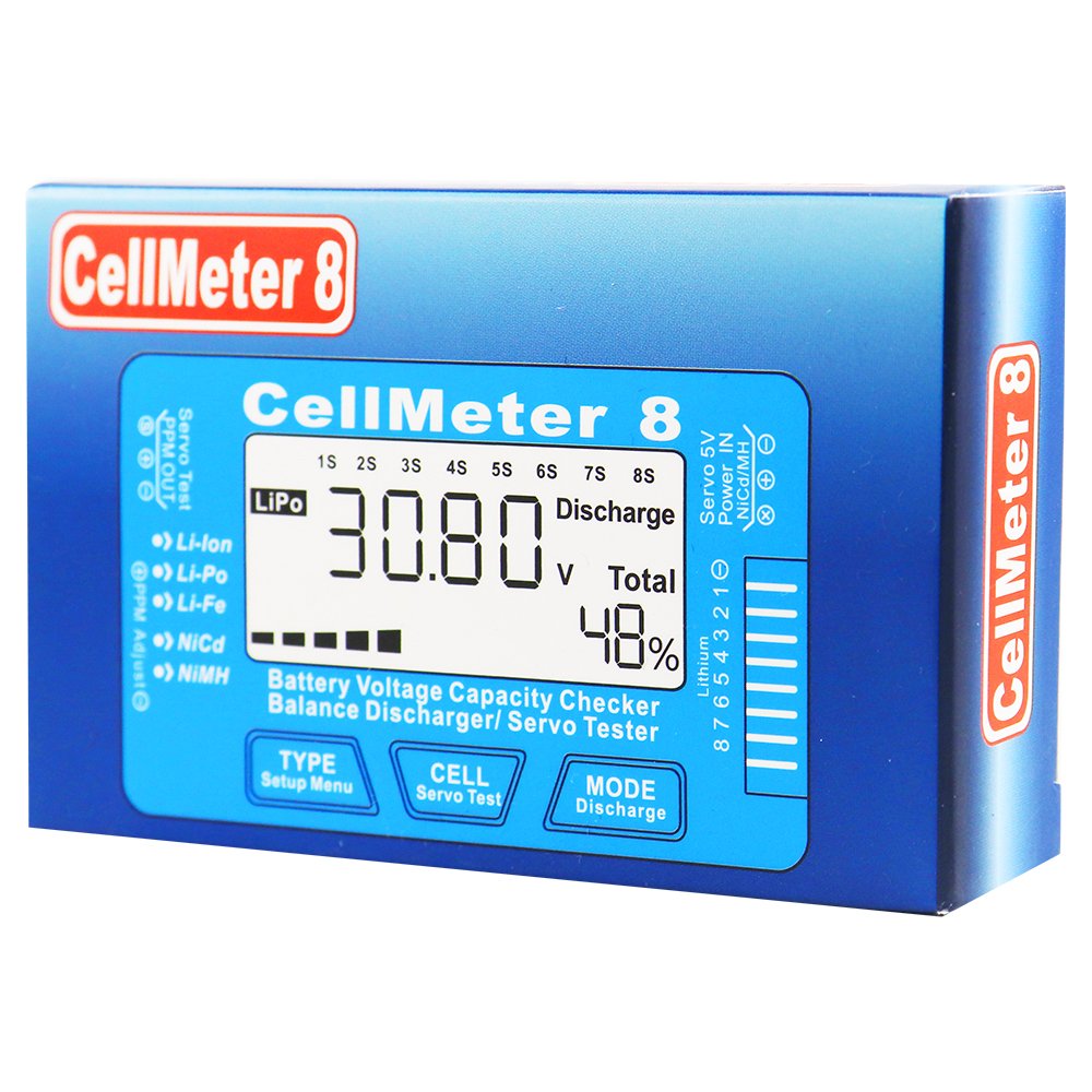 CellMeter7 Cellmeter8 RC CellMeter-7 Digital Battery Capacity Checker LiPo LiFe Li-ion Nicd NiMH Battery Voltage Tester