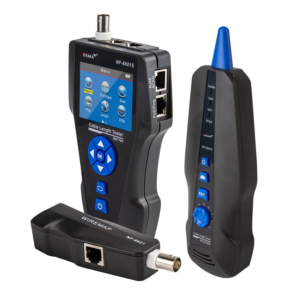 NF-8601S TDR Network Cable Tester with PoE/Port Flash/PING function