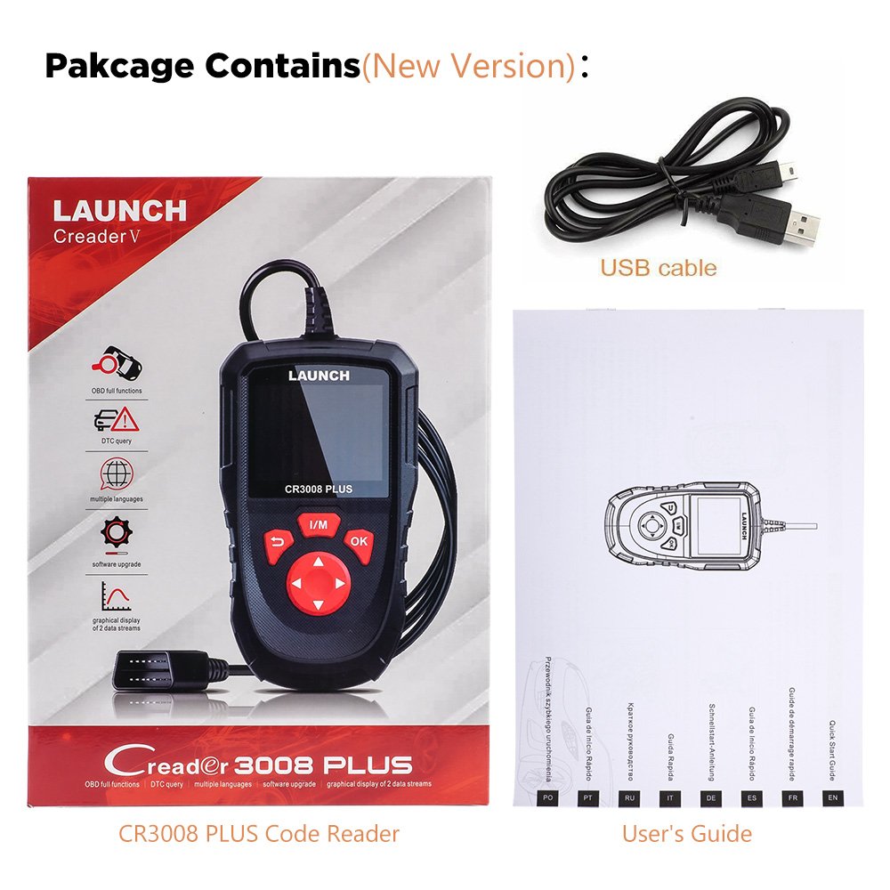 New Arrival LAUNCH Creader 3008 Plus Scanner support full obd2 Battery tester function CR3008 OBDII code reader diagnostic tool