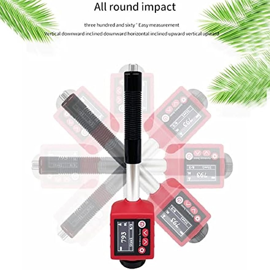 Leeb Hardness Tester Integrated with D Type Impact Device, 6-in-1 HL, HV, HB, HRC, HRB, HRA, HS, Rechargeable Lithium Battery