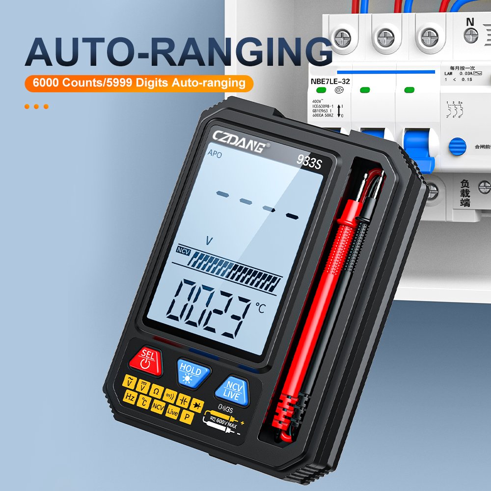Measureable DC/AC Voltage Resistance Capacitance Diodes Continuity Pocket Digital Multimeter Multi Tester with Speaker
