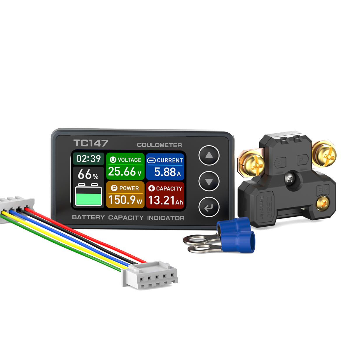 TC147A Battery Tester Universal Battery Monitor Voltage Electric Current Battery Capacity Indicator Mini