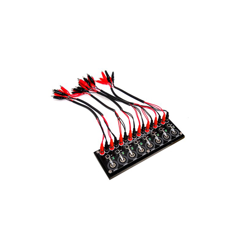 8 Channels Lithium Coin Cell Testing Board Button Battery Tester Board with Cable and Optional Connector