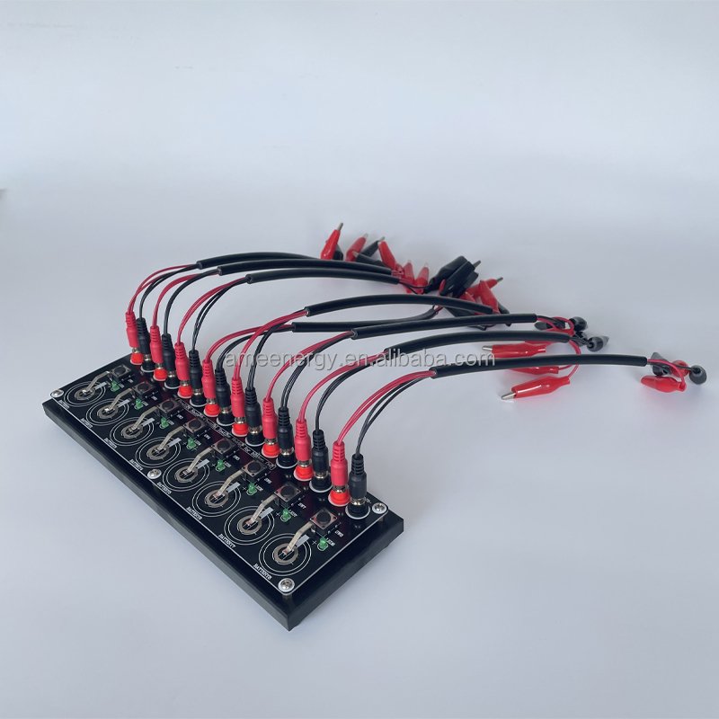 8 Channels Lithium Coin Cell Testing Board Button Battery Tester Board with Cable and Optional Connector