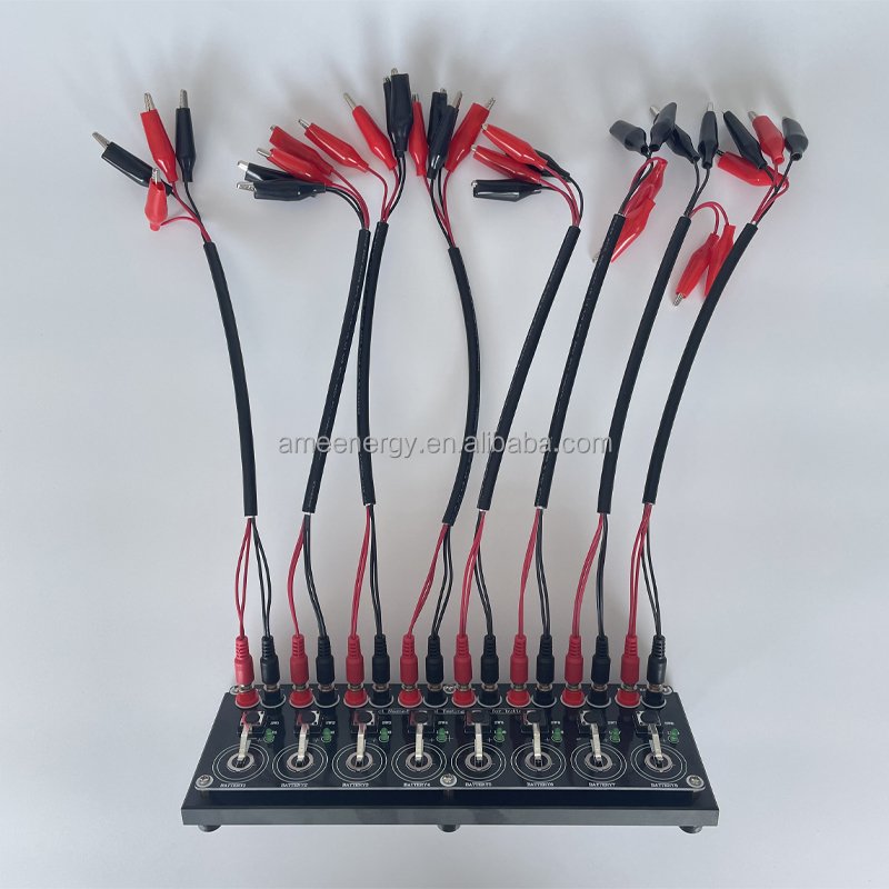 8 Channels Lithium Coin Cell Testing Board Button Battery Tester Board with Cable and Optional Connector