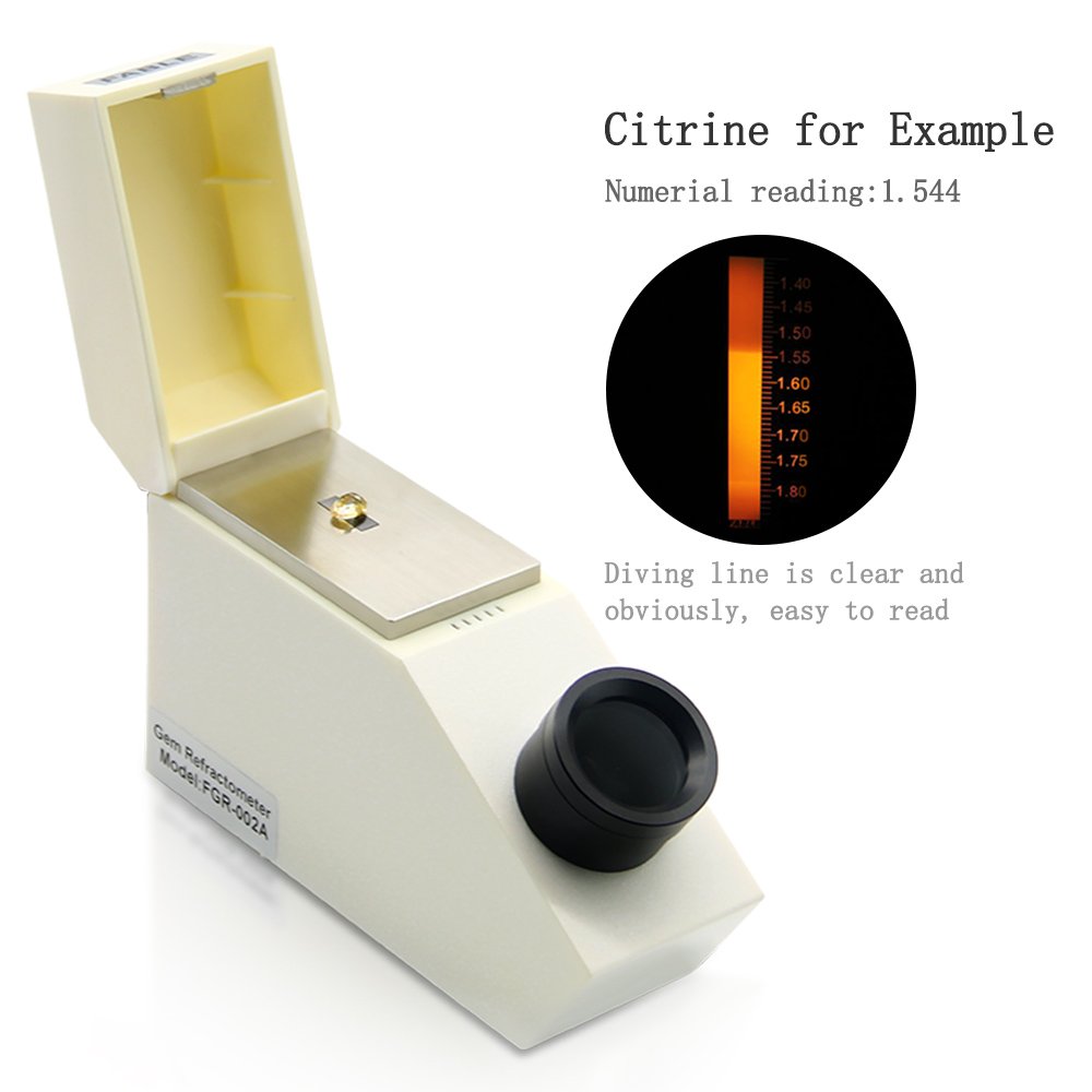 Portable Gemological Gem Refractometer with Testing Rang of 1.35~1.85 Built-in LED illumination