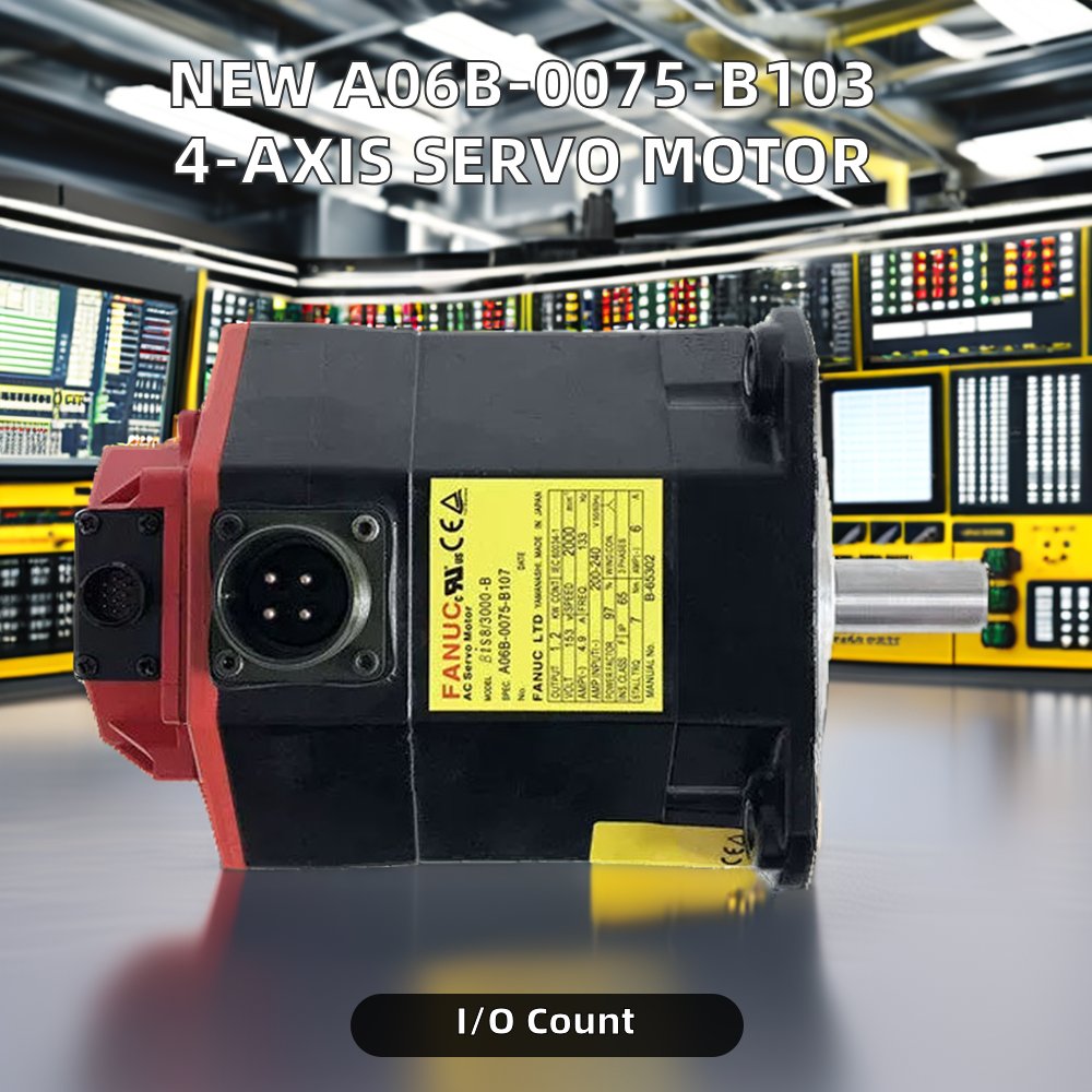 FANUC A06B-0075-B107 AC Servo Motor for PLC PAC & Dedicated Controllers