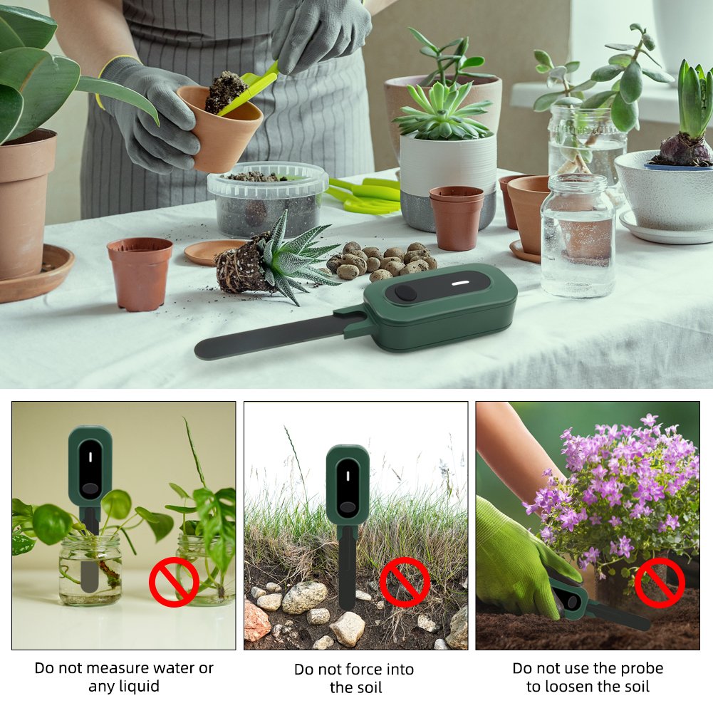 Tuya Smart Zigbee Soil Tester Sensor Temperature Humidity and Illuminance Measuring Instrument Zigbee Soil Moisture Sensor