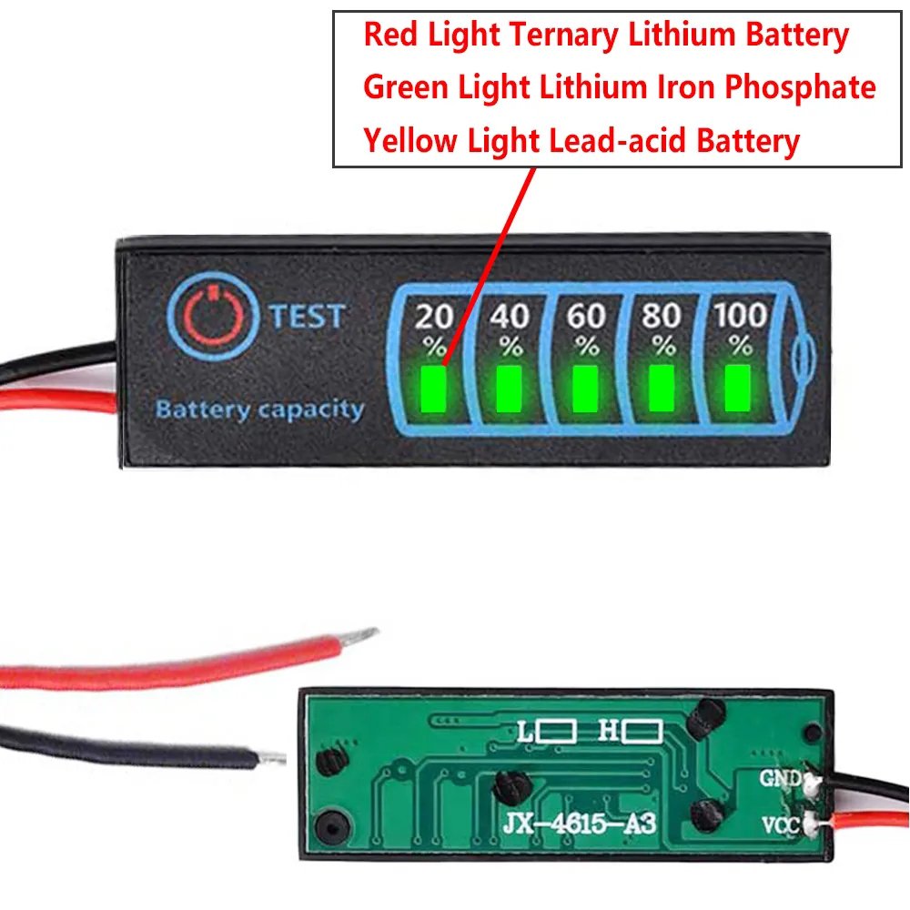 3-Series Ternary Lithium Battery Capacity Display Tester Meter New LED Voltage Level Indicator Lithium Iron Phosphate Lead-Acid