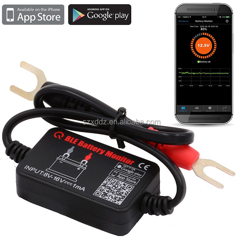 Car 12V Battery Tester BM2 4.0 Battery Monitor Diagnostic Tool Digital Analyzer Real Time Monitoring Accessory