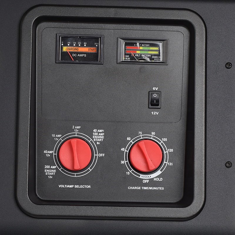 12V 2A/10A/40A/200Amp Manual Wheeled Battery Charger and Battery Tester